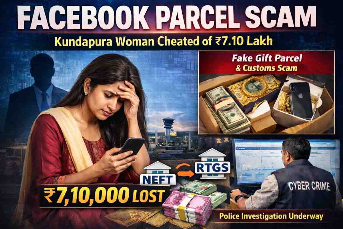 Facebook parcel scam case where Kundapura woman lost ₹7.10 lakh in online gift and customs fraud
