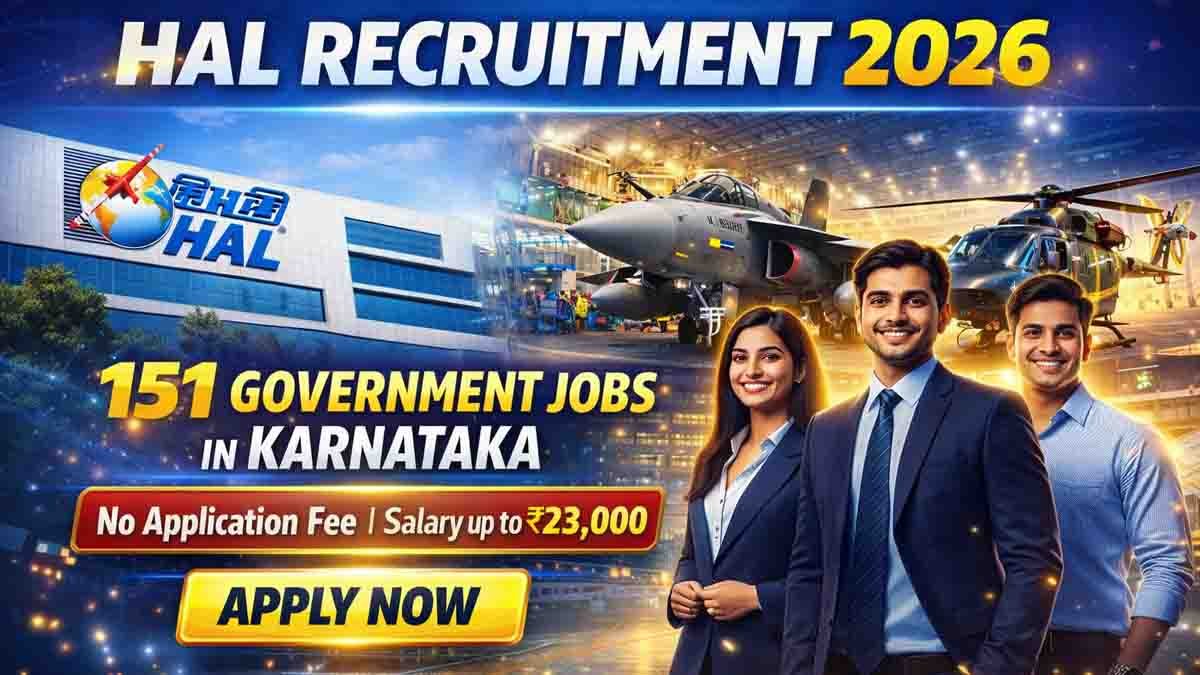 HAL Recruitment 2026 for Fireman and Diploma Technician posts in Karnataka with salary details