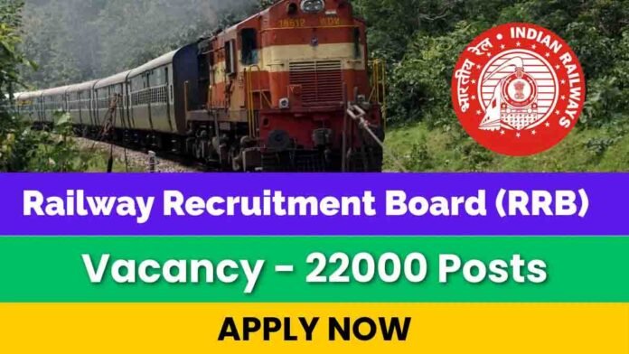 RRB Assistant Recruitment 2026 notification with 22195 assistant vacancies, eligibility, salary ₹18000, and online application details