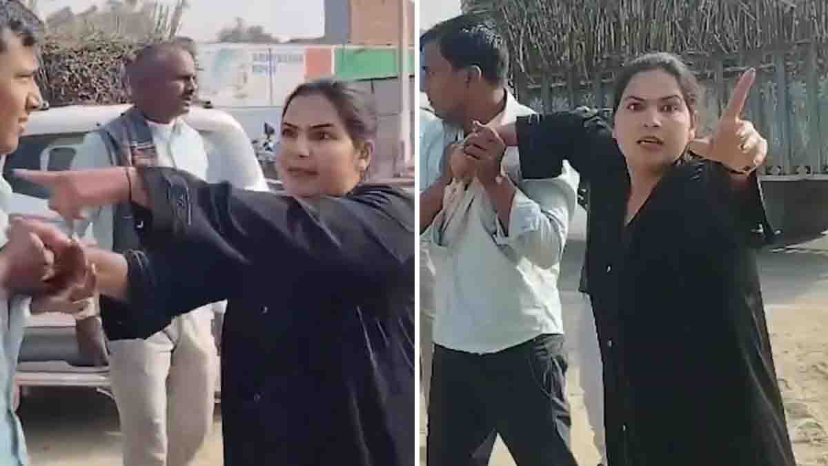 Viral Video : ಪತಿಗೆ 'ಅಕ್ರಮ ಸಂಬಂಧ'ದ ಶಂಕೆ: ಸಾರ್ವಜನಿಕವಾಗಿ ಶಿಕ್ಷಕನಿಗೆ ಪತ್ನಿಯಿಂದ ಧರ್ಮದೇಟು! ವಿಡಿಯೊ ವೈರಲ್..! 2 Wife assaults teacher husband on Sitapur road over alleged affair suspicion viral video