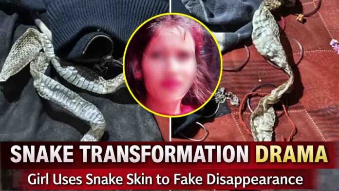 Snake Transformation Drama in Uttar Pradesh where a girl used snake skin to fake her disappearance and mislead police.
