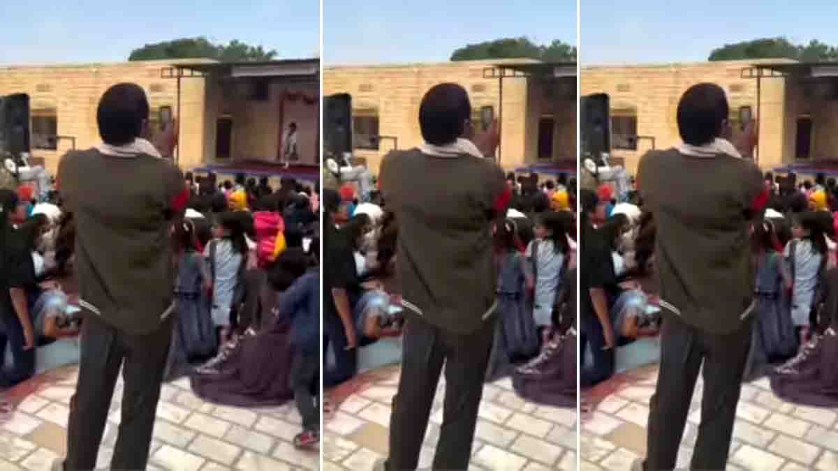 Viral video of a father recording his daughter’s Republic Day dance using an old keypad mobile phone