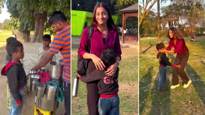 Viral video showing street girl Muskaan buying bhel puri for influencer Ritika Sharma with her savings