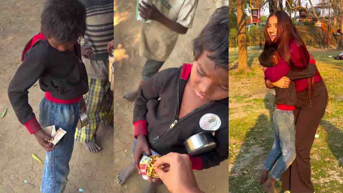 Viral video showing street girl Muskaan buying bhel puri for influencer Ritika Sharma with her savings