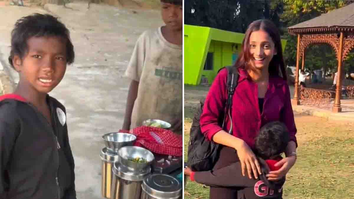 Viral video showing street girl Muskaan buying bhel puri for influencer Ritika Sharma with her savings