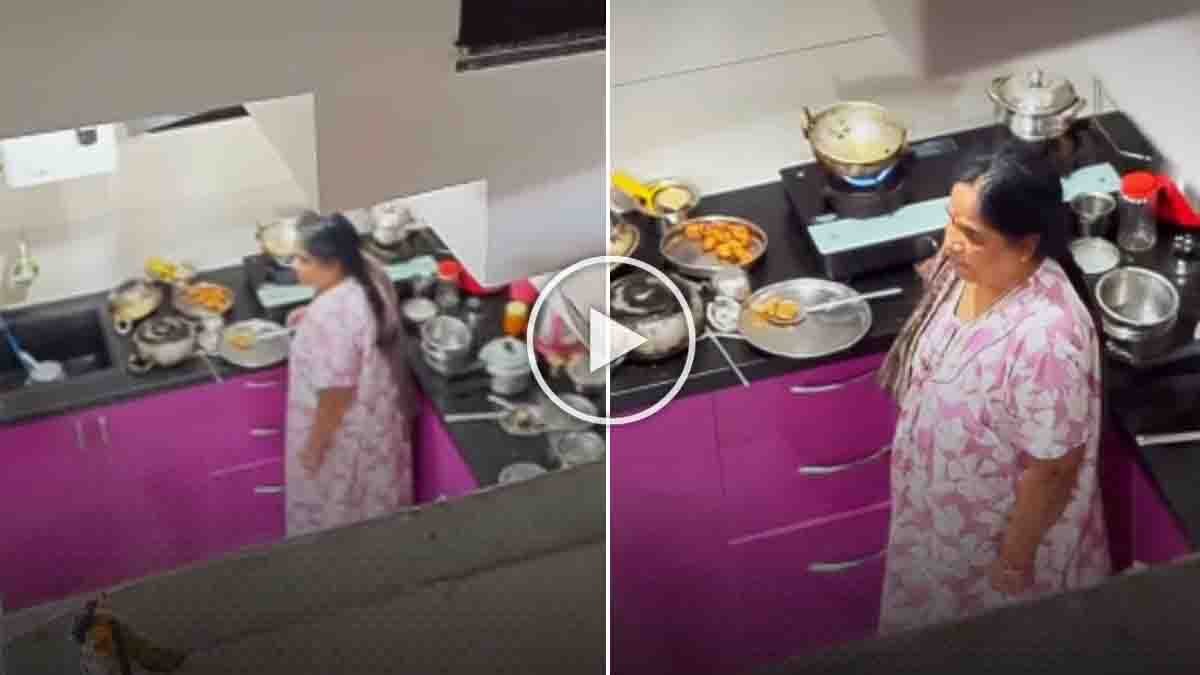 India vs Pakistan T20 : ಇದು ಅಸಲಿ ದೇಶಭಕ್ತಿ! ಅಡುಗೆ ಮನೆಯಲ್ಲಿದ್ದ ಮಹಿಳೆ ರಾಷ್ಟ್ರಗೀತೆ ಕೇಳುತ್ತಿದ್ದಂತೆ ಮಾಡಿದ್ದೇನು ಗೊತ್ತಾ? 1 Woman stands respectfully during Jana Gana Mana before India vs Pakistan T20 World Cup 2026 match