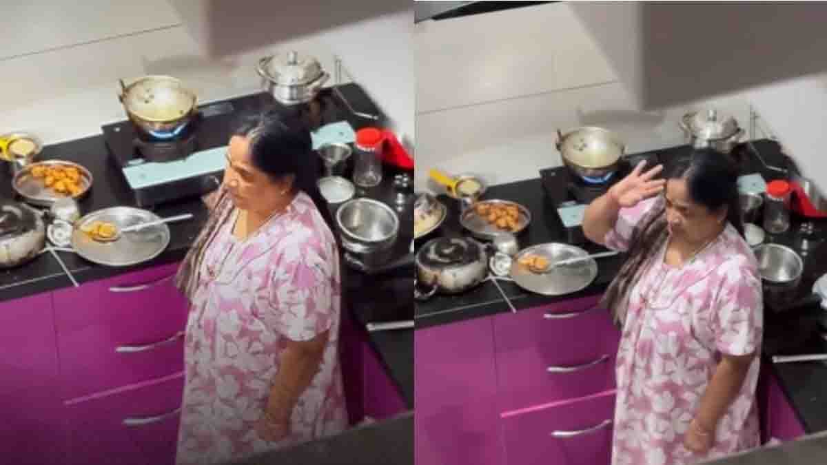 India vs Pakistan T20 : ಇದು ಅಸಲಿ ದೇಶಭಕ್ತಿ! ಅಡುಗೆ ಮನೆಯಲ್ಲಿದ್ದ ಮಹಿಳೆ ರಾಷ್ಟ್ರಗೀತೆ ಕೇಳುತ್ತಿದ್ದಂತೆ ಮಾಡಿದ್ದೇನು ಗೊತ್ತಾ? 2 Woman stands respectfully during Jana Gana Mana before India vs Pakistan T20 World Cup 2026 match