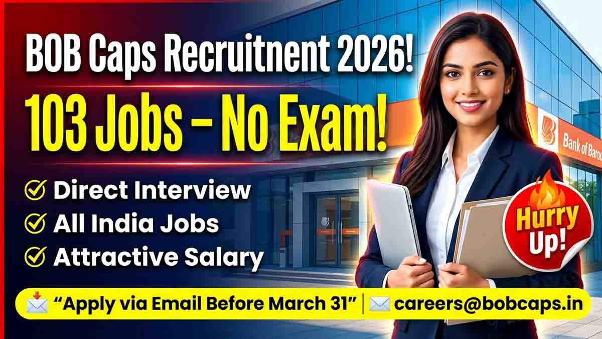 BOB Caps Recruitment 2026 Business Development Manager jobs without exam