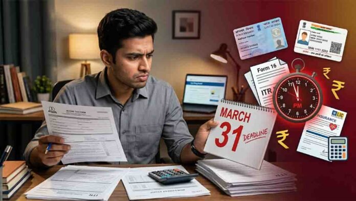 Finance tips for March 31 deadline tax saving India PAN card insurance updates