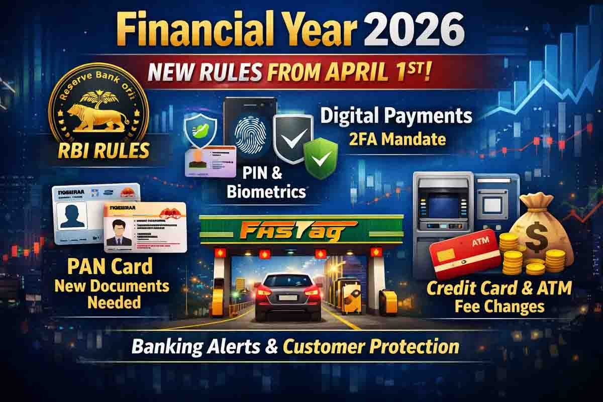 Financial Year 2026 new rules India RBI digital payments PAN card FASTag ATM changes