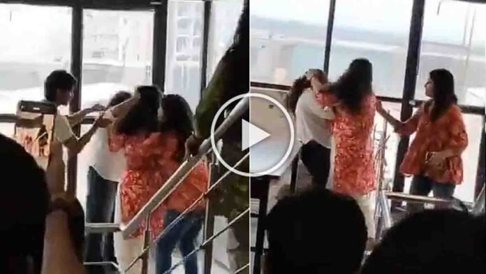 Galgotias University student fight between two girls inside campus in Greater Noida caught on video