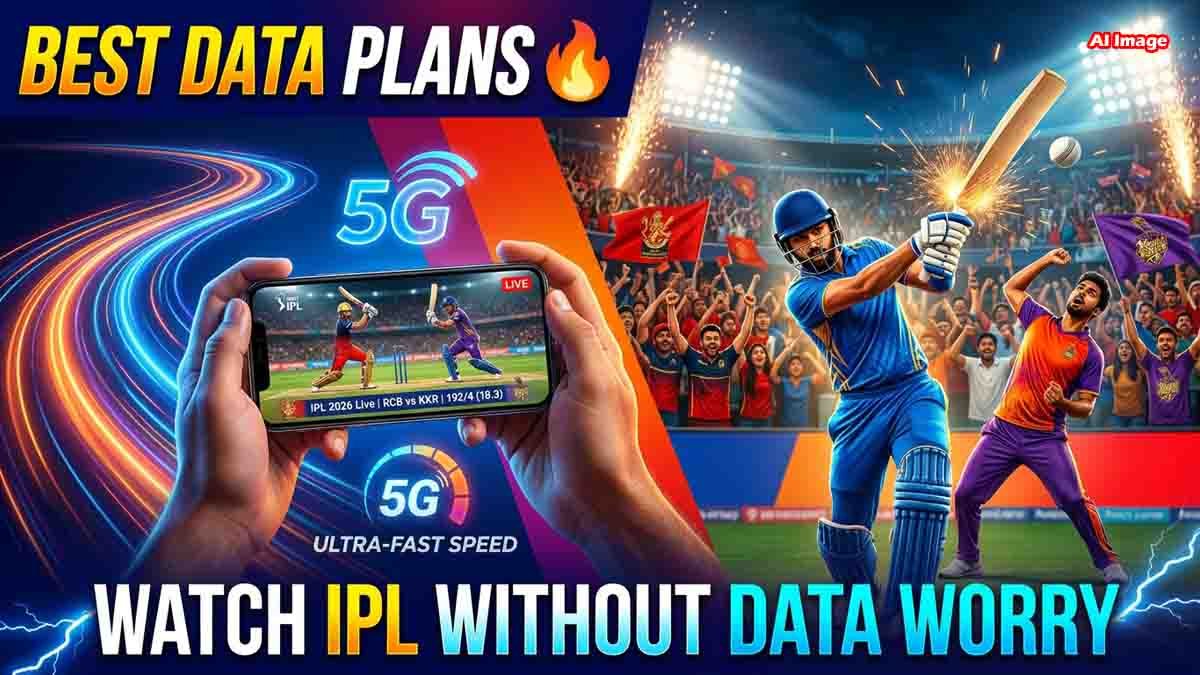 Best IPL 2026 data plans from Reliance Jio, Airtel, and Vodafone Idea for HD cricket streaming without buffering