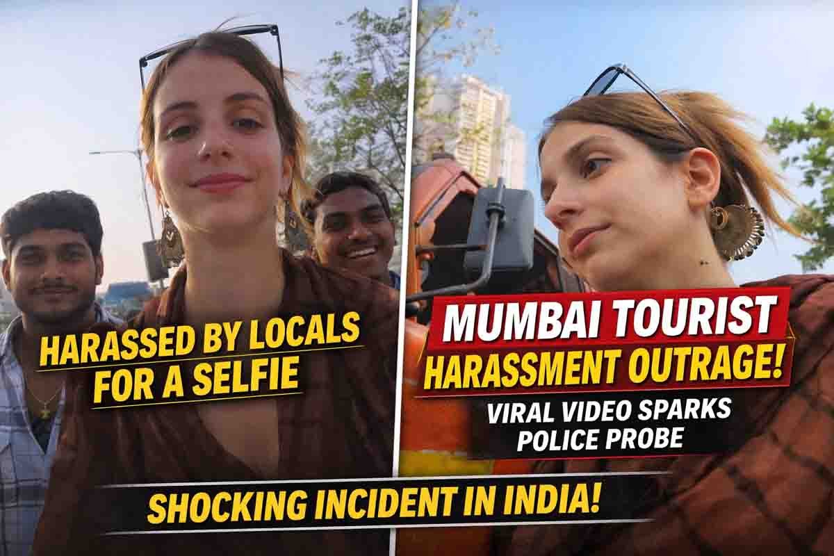 Mumbai tourist harassment case showing foreign woman being followed by two youths near Mahalaxmi area