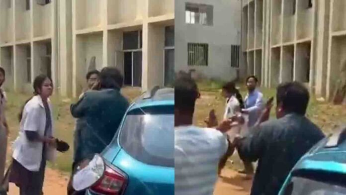 Professor proposes student inside classroom and gets beaten by students Bengaluru viral case