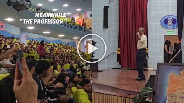 Professor singing Mehbooba Mehbooba at college fest in Pune