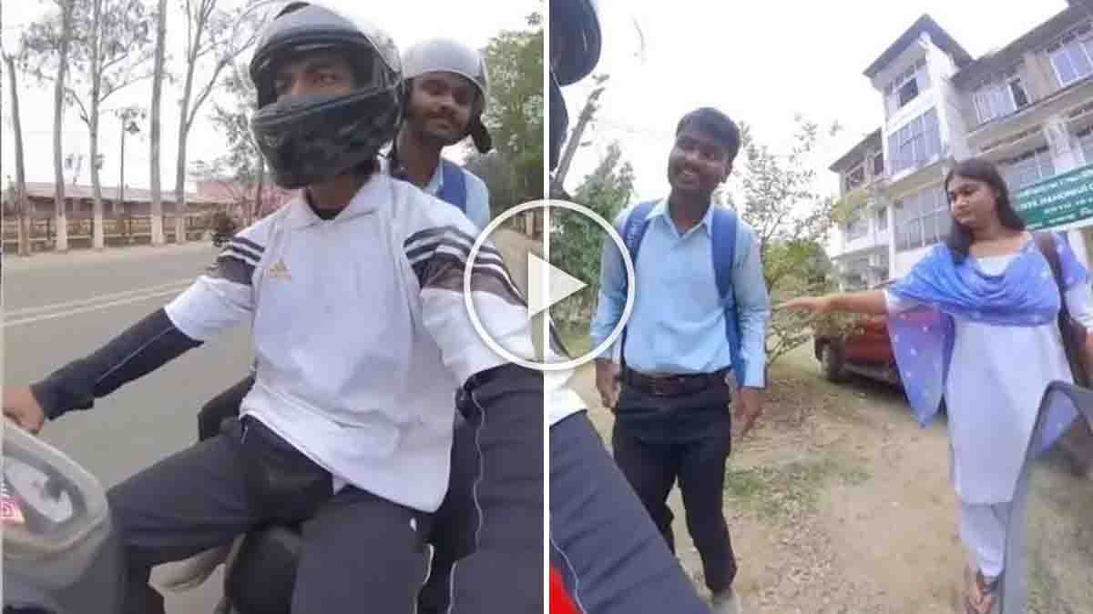 Rapido Driver : ಮಾನವೀಯತೆ ಮೆರೆದ ರಾಪಿಡೋ ಚಾಲಕ: ಅಂಧ ವಿದ್ಯಾರ್ಥಿಯ ಕೈಹಿಡಿದು ತರಗತಿಗೇ ಬಿಟ್ಟು ಬಂದ ವಿಡಿಯೋ ವೈರಲ್! 2 Rapido driver helping a visually impaired student walk safely into a college classroom