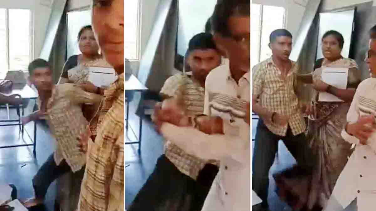 Student punches teacher during argument inside Andhra Pradesh school classroom
