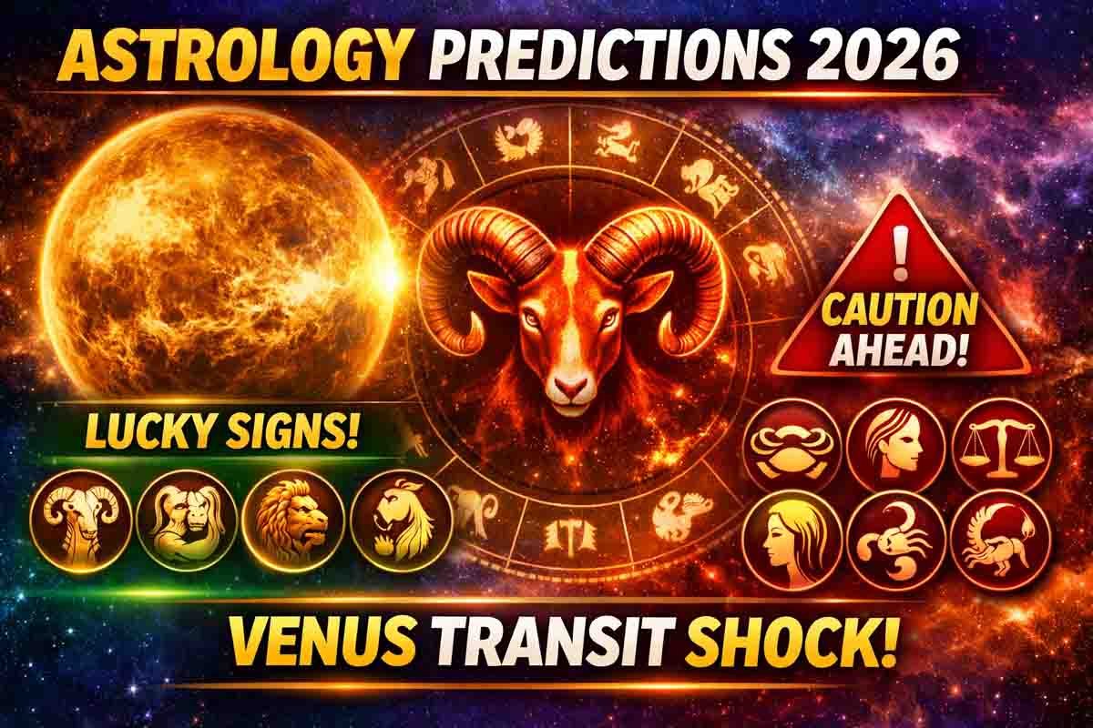 Astrology Predictions Venus transit in Aries 2026 lucky zodiac signs effects