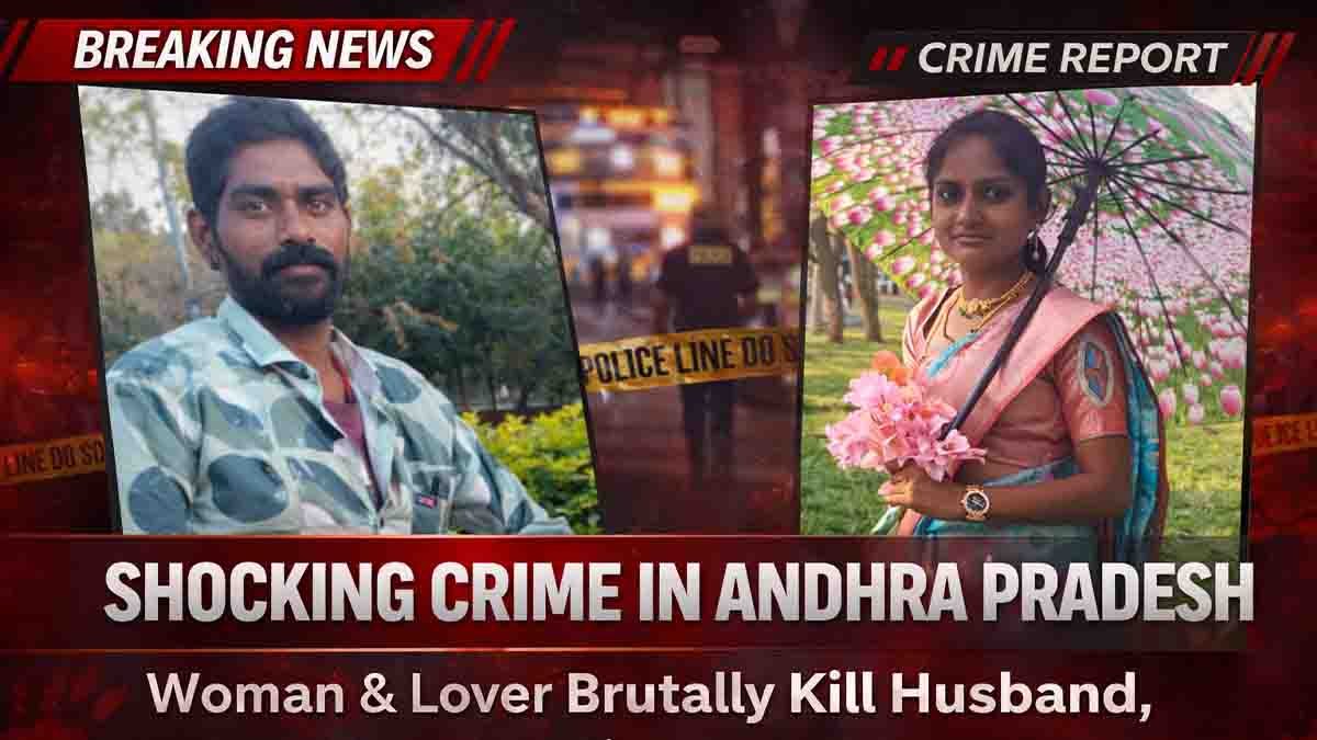 Crime News : ಕ್ಷಣಿಕ ಸುಖಕ್ಕೆ ಅನಾಥರಾದ ಮಕ್ಕಳು: ಪತಿಯನ್ನು ಮುಗಿಸಿ ಜೈಲು ಪಾಲಾದ ರಾಕ್ಷಸಿ ತಾಯಿ! 1 Crime News: Woman kills husband in Andhra Pradesh illicit affair case leaving children orphaned