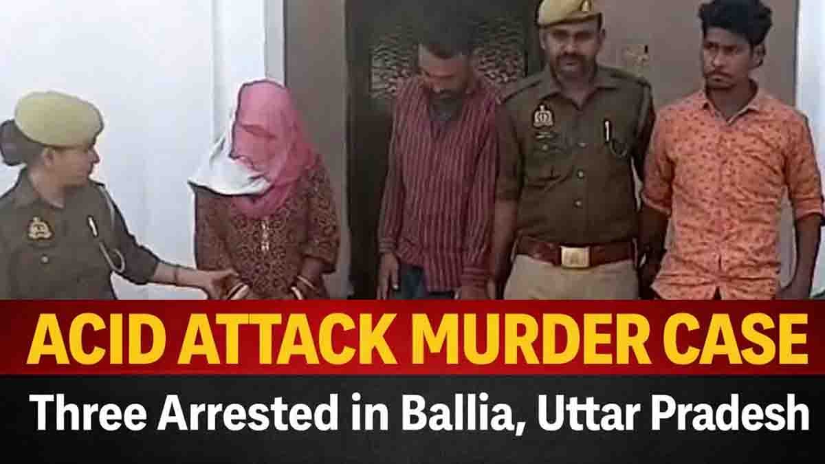 Crime scene investigation in Ballia Uttar Pradesh related to acid attack murder case