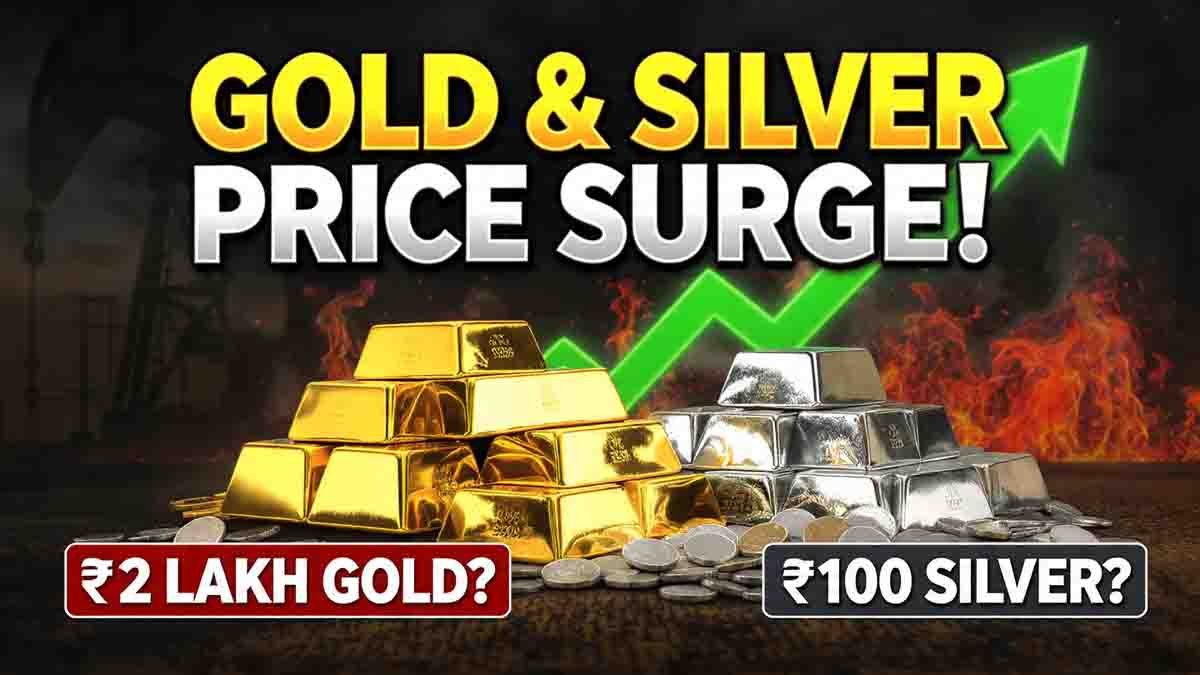 Gold and Silver Price : ಯುದ್ಧದ ಭೀತಿ: ಭಾರತದಲ್ಲಿ ಚಿನ್ನದ ಬೆಲೆ ₹2 ಲಕ್ಷಕ್ಕೆ ಜಂಪ್? ಬೆಚ್ಚಿಬೀಳಿಸುವಂತಿದೆ ತಜ್ಞರ ಭವಿಷ್ಯ! 2 Gold and silver price surge in global market amid geopolitical tensions and oil price rise