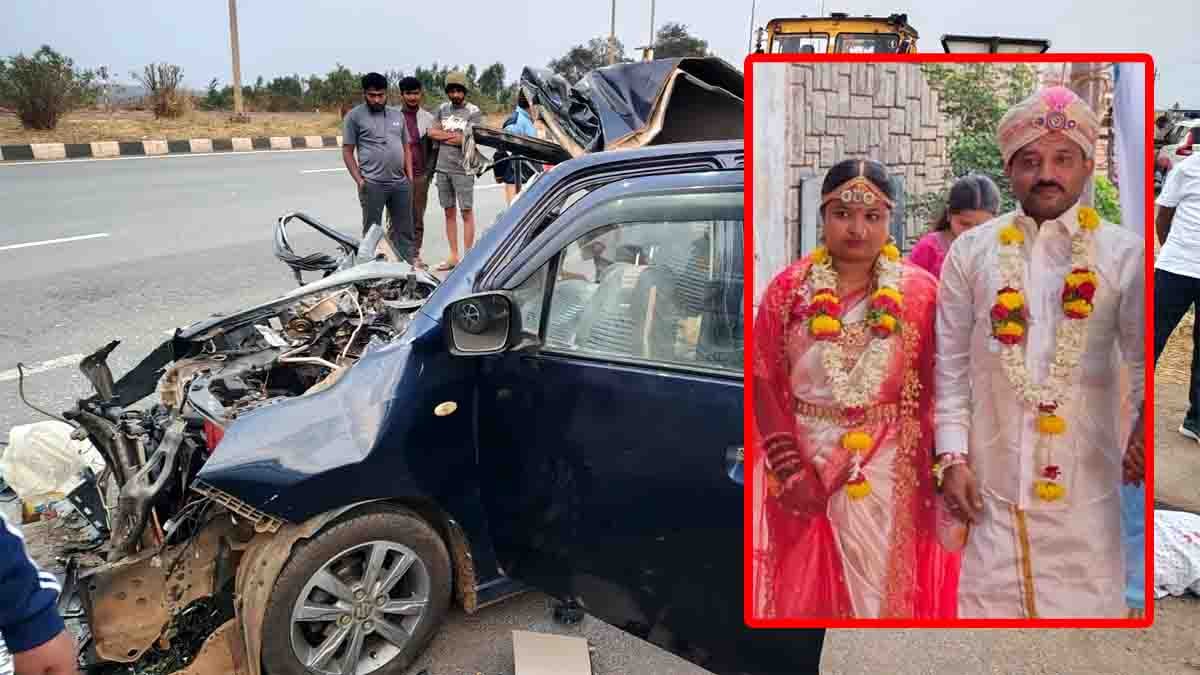Haveri newlywed couple killed in car accident on NH48 near Shiggaon