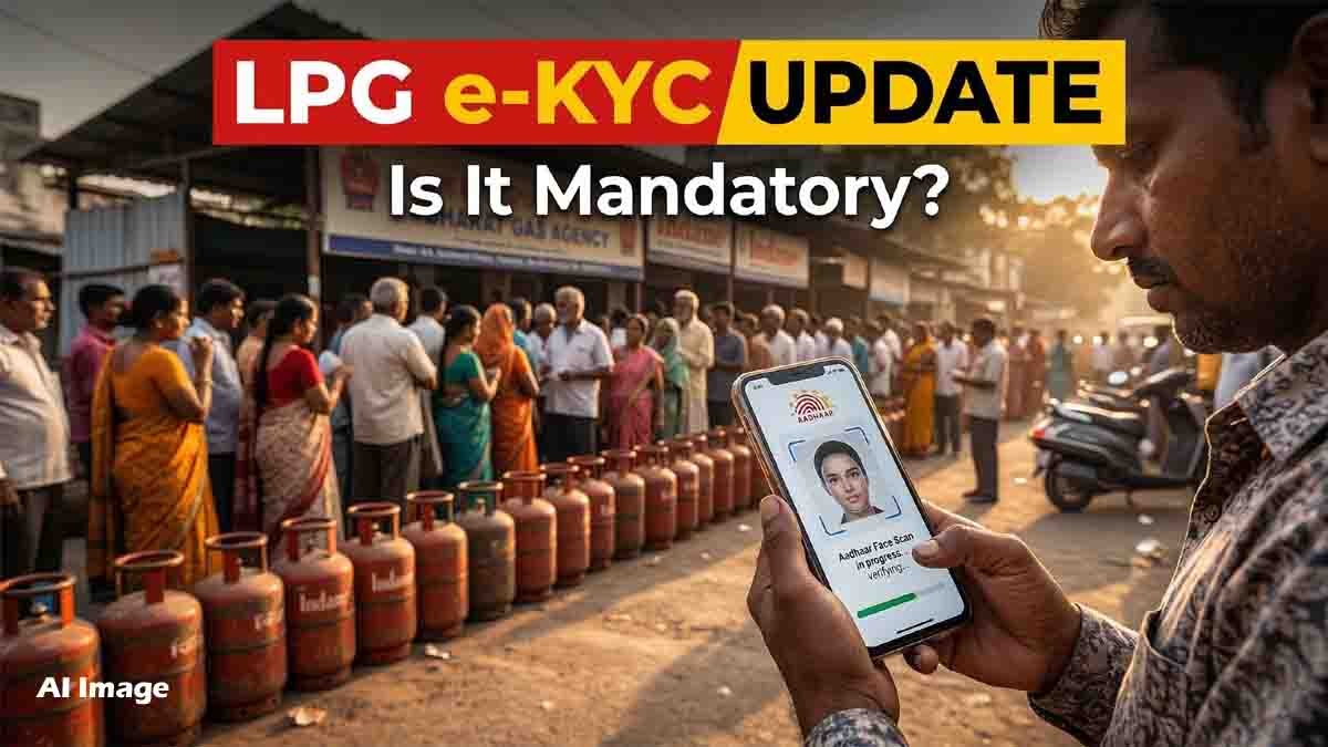LPG e-KYC process using Aadhaar face scan via mobile app
