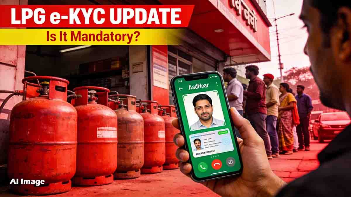 LPG e-KYC process using Aadhaar face scan via mobile app
