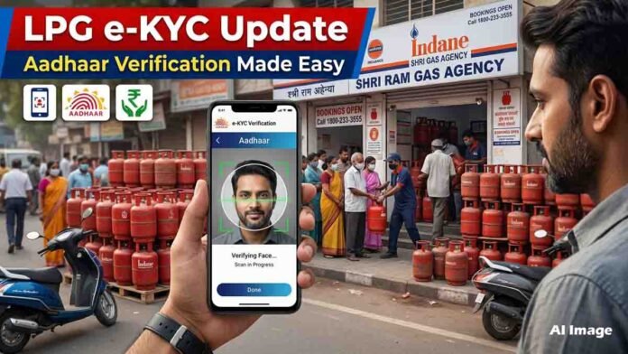 LPG e-KYC process using Aadhaar face scan via mobile app