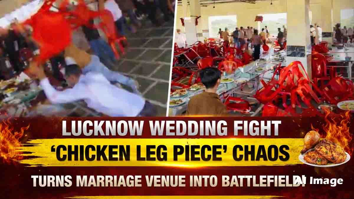 Lucknow Wedding Fight : ಅಯ್ಯೋ ದೇವ್ರೇ.. ಮದುವೆ ಮಂಟಪದಲ್ಲಿ 'ಲೆಗ್ ಪೀಸ್' ಗಾಗಿ ಮಹಾಭಾರತ! ಕುರ್ಚಿಗಳಿಂದ ಬಡಿದಾಡಿಕೊಂಡ ನೆಂಟರು! 1 Lucknow wedding fight where guests clash over chicken leg piece during biryani dinner