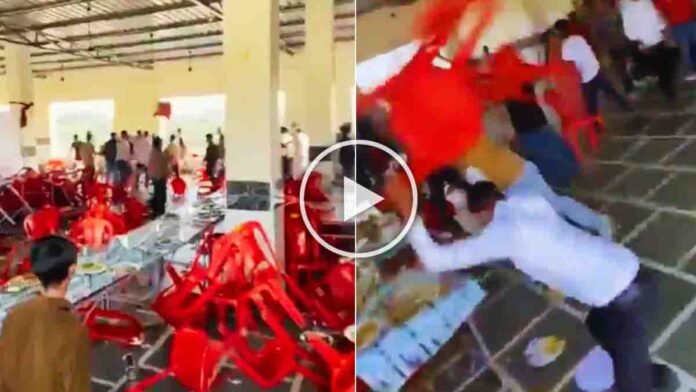 Lucknow wedding fight where guests clash over chicken leg piece during biryani dinner