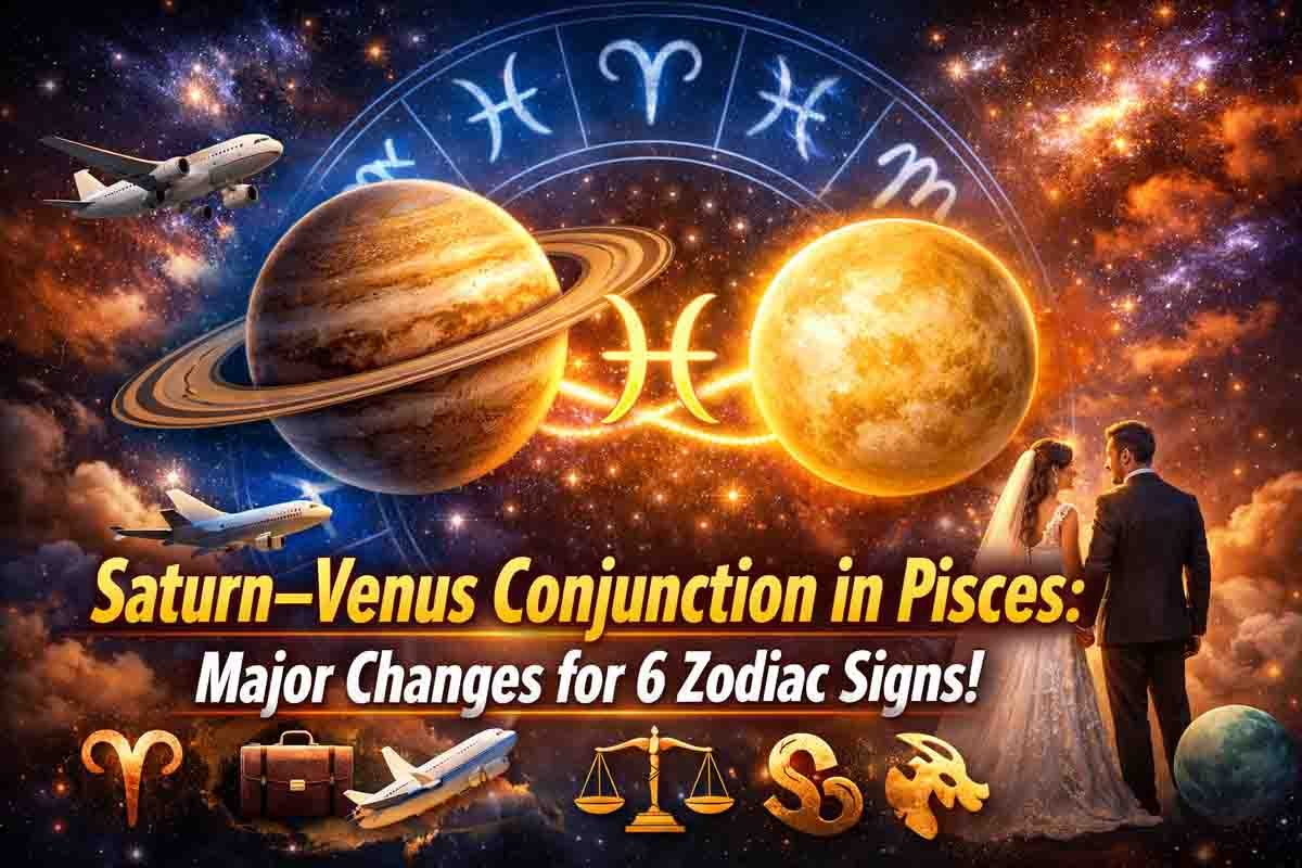 March 2026 Horoscope : ಮೀನ ರಾಶಿಯಲ್ಲಿ ಶನಿ-ಶುಕ್ರ ಸಂಗಮ: ಈ 6 ರಾಶಿಯವರ ಜೀವನದಲ್ಲಿ ಬರಲಿದೆ ಅನಿರೀಕ್ಷಿತ ತಿರುವು! 3 March 2026 Horoscope showing Saturn and Venus conjunction in Pisces impacting 6 zodiac signs