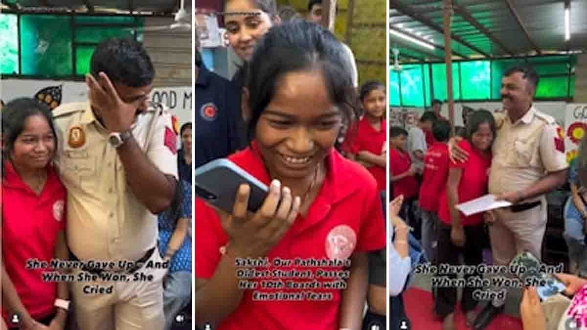 Delhi girl crying with happiness after passing 10th board exam viral moment