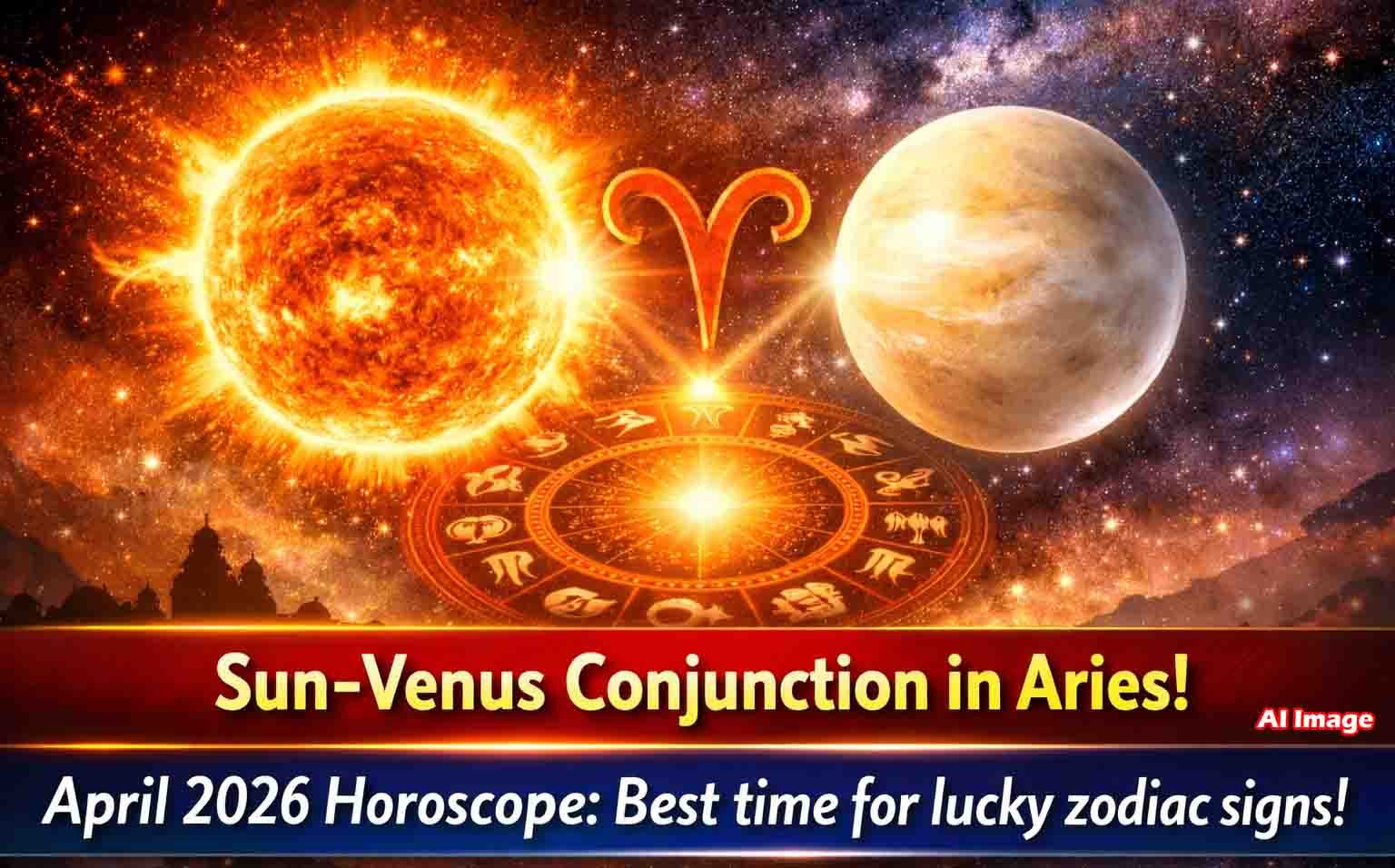 Horoscope 2026 : ಶುಕ್ರ-ಸೂರ್ಯ ಸಂಗಮ: ಈ 6 ರಾಶಿಯವರ ಅದೃಷ್ಟದ ಬಾಗಿಲು ಓಪನ್! ಏಪ್ರಿಲ್ 14 ರಿಂದ ಇವರಿಗೆ ಕುಬೇರ ಯೋಗ…! 2 horoscope showing sun and venus conjunction in aries bringing wealth and success