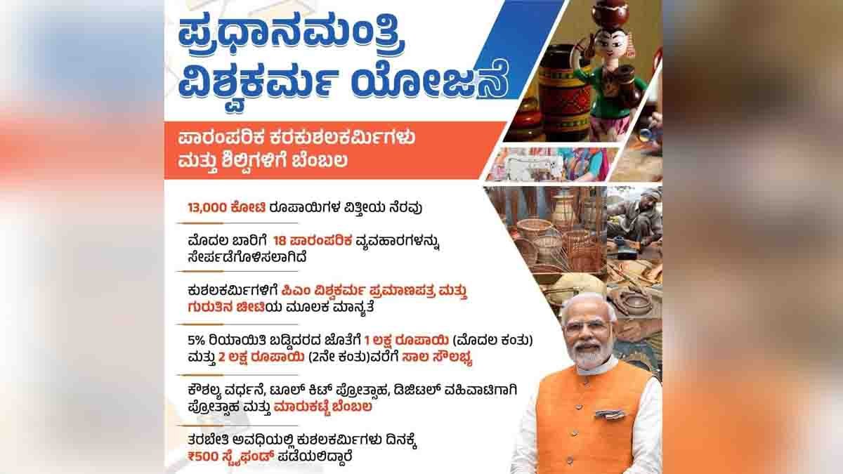 PM Vishwakarma Scheme artisans loan training toolkit benefits India