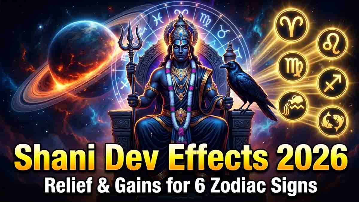 Shani Dev Effects 2026 : ಶನಿ ಅಸ್ತಂಗತ 2026 - ಈ 6 ರಾಶಿಯವರಿಗೆ ಇನ್ಮುಂದೆ 'ಶನಿ' ಕಾಟವಿಲ್ಲ, ಶುಕ್ರದೆಸೆ ಆರಂಭ..! 1 Shani Dev effects during combust Saturn phase bringing relief and luck to zodiac signs