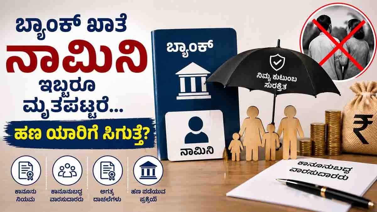 Bank account nominee rules and legal heir claim process in India