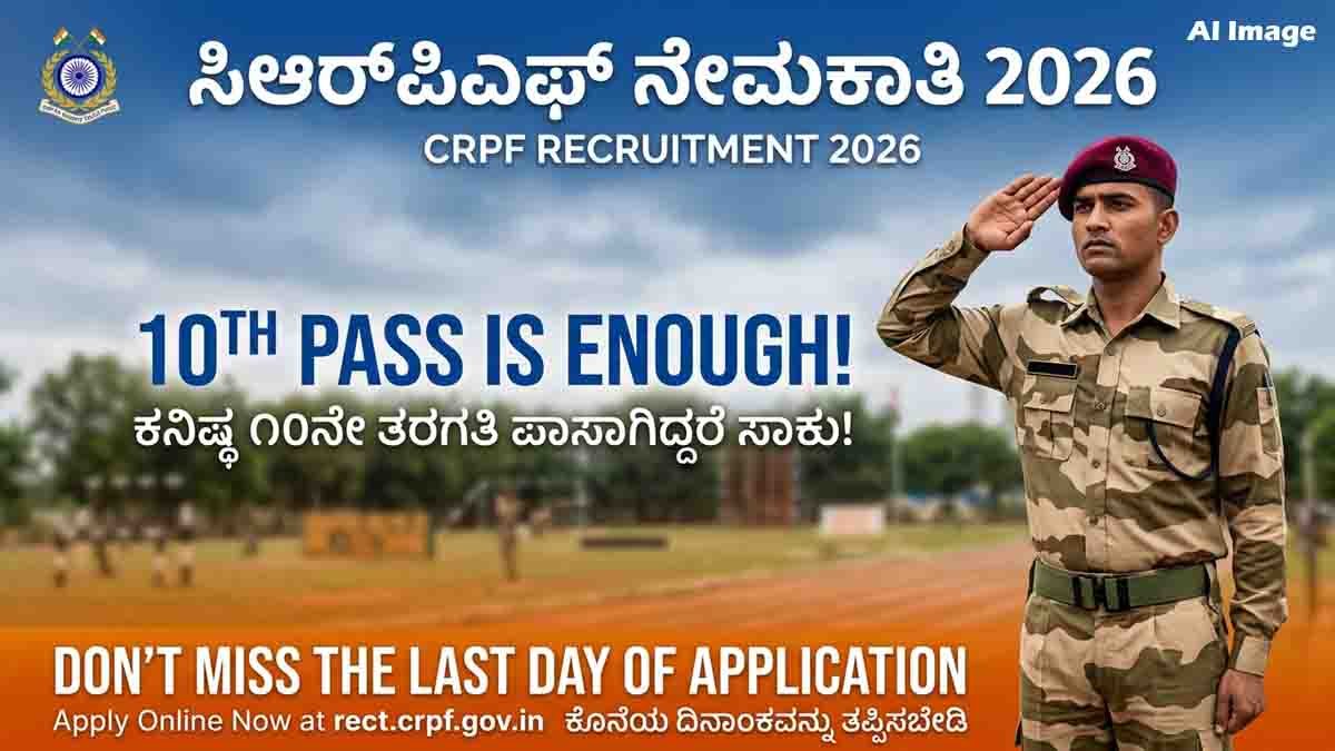 CRPF recruitment 2026 9195 constable posts apply online India