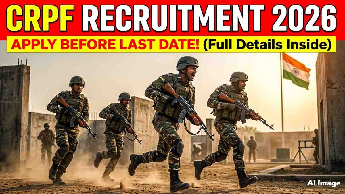 CRPF recruitment 2026 9195 constable posts apply online India