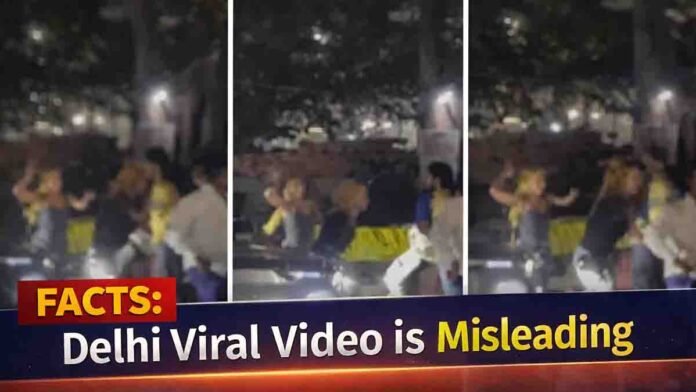 Viral Delhi Video showing street incident fact check revealing misleading claim