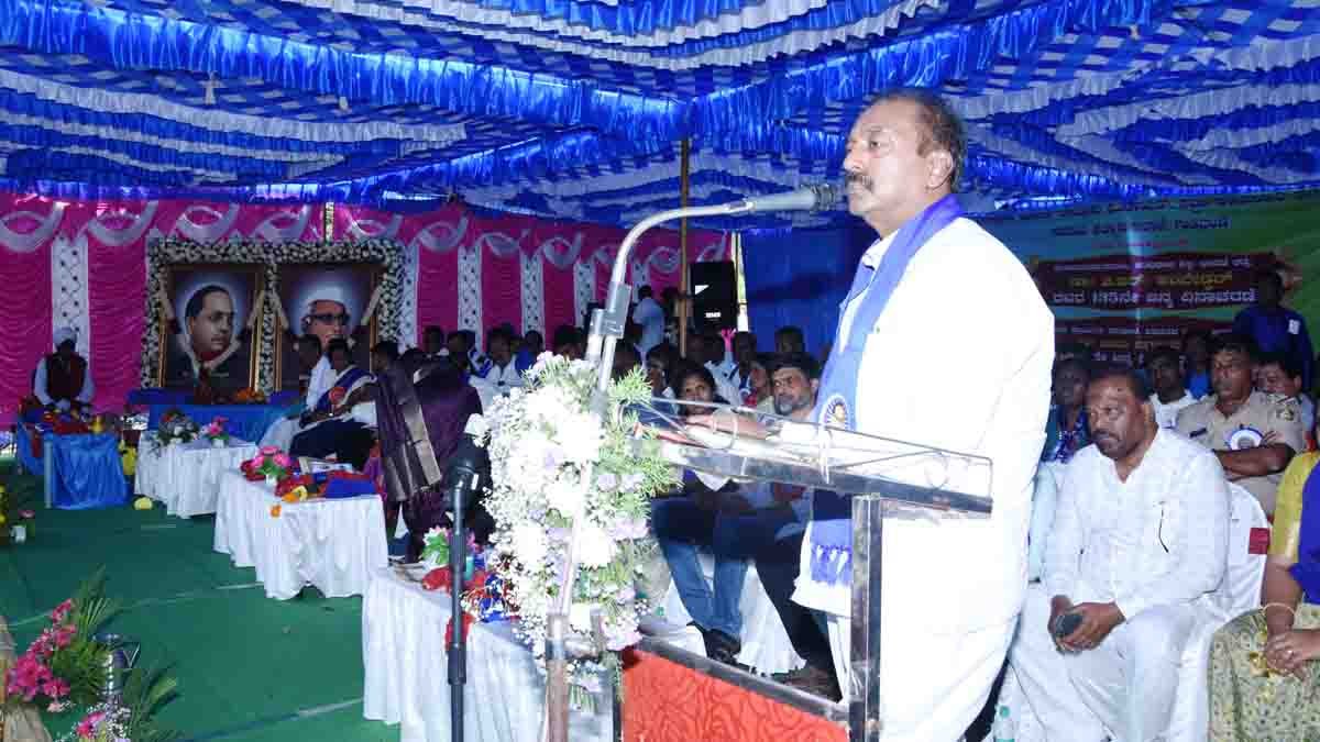 Ambedkar Jayanti procession and foundation ceremony in Gudibande Karnataka