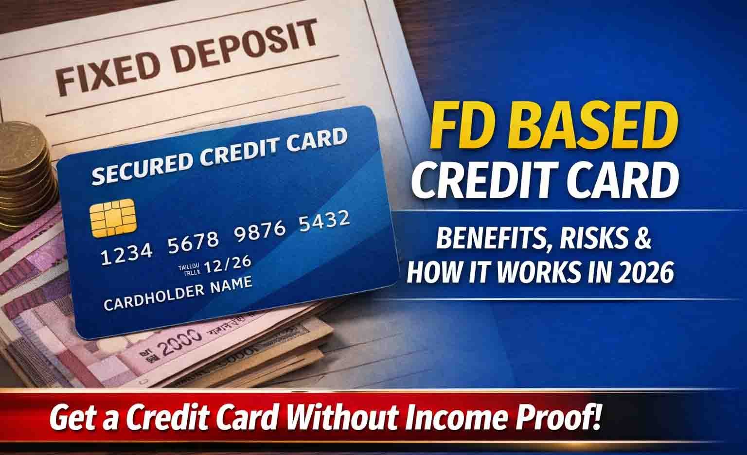 FD Based Credit Card in India benefits risks how it works without income