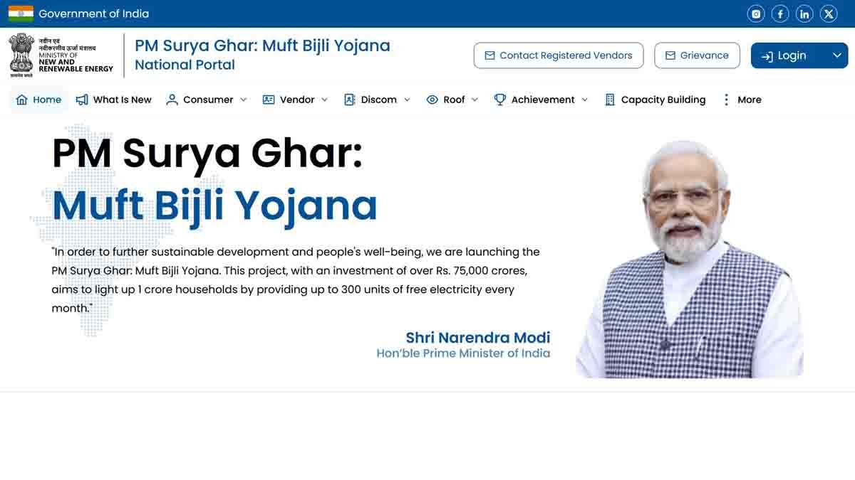 PM Surya Ghar Muft Bijli Yojana rooftop solar scheme offering 300 units free electricity and subsidy up to 78000 rupees