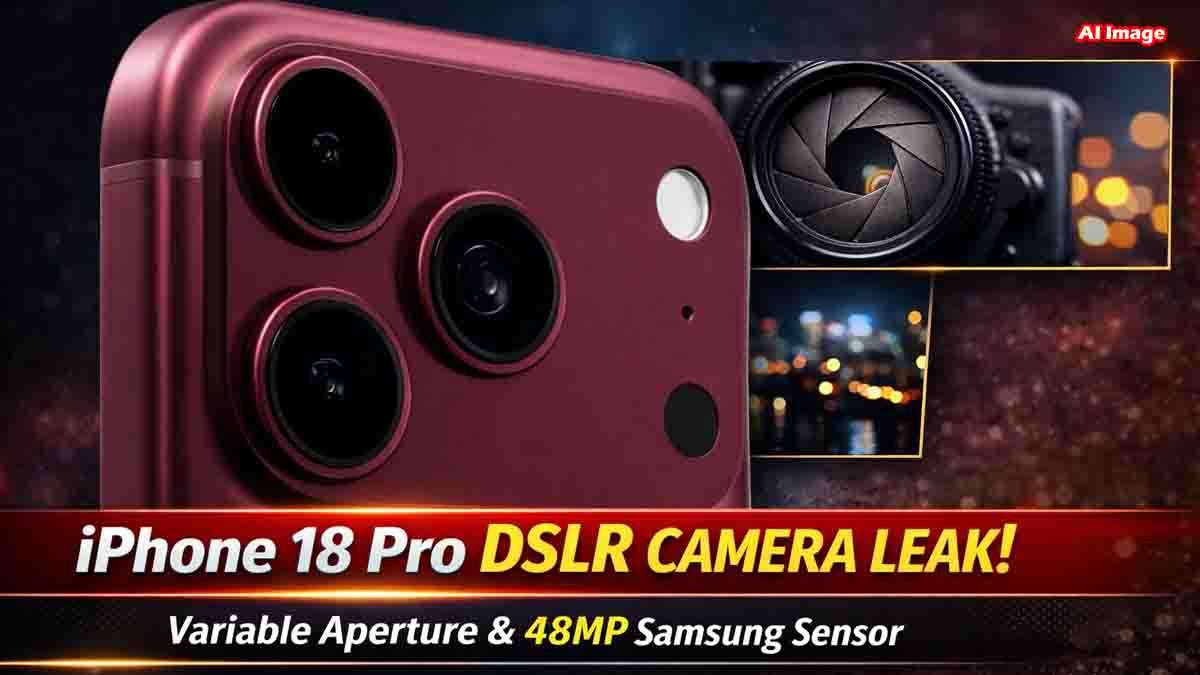 iPhone 18 Pro camera leak showing DSLR-like variable aperture technology and advanced smartphone photography