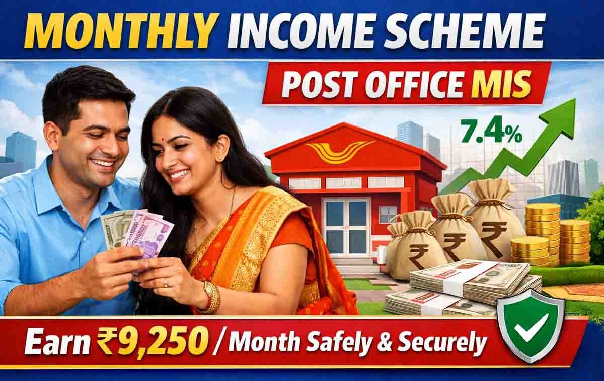 Monthly Income Scheme : ದಂಪತಿಗಳಿಗೆ ಬಂಪರ್ ಆಫರ್: ಒಮ್ಮೆ ಹೂಡಿಕೆ ಮಾಡಿ, ಪ್ರತಿ ತಿಂಗಳು ಪಡೆಯಿರಿ ₹9,250 ಕ್ಕೂ ಅಧಿಕ ಆದಾಯ! 1 Monthly Income Scheme India Post Office MIS couple earning fixed monthly income safely