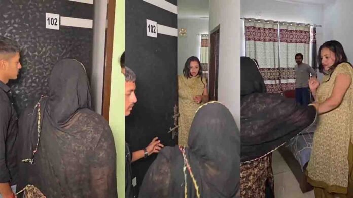 Oyo viral video mother catches daughter with boyfriend in hotel room