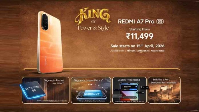 Redmi A7 Pro 5G smartphone with 6.9-inch display and 6300mAh battery