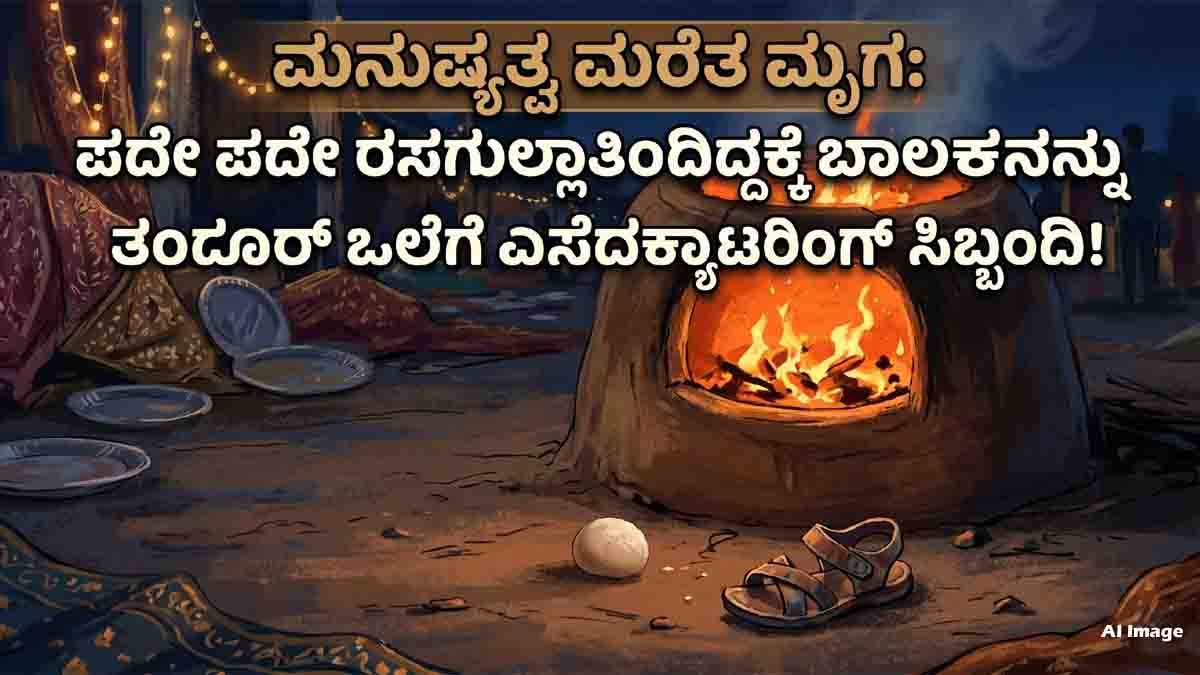 UP rasgulla incident child thrown into tandoor at wedding in Basti