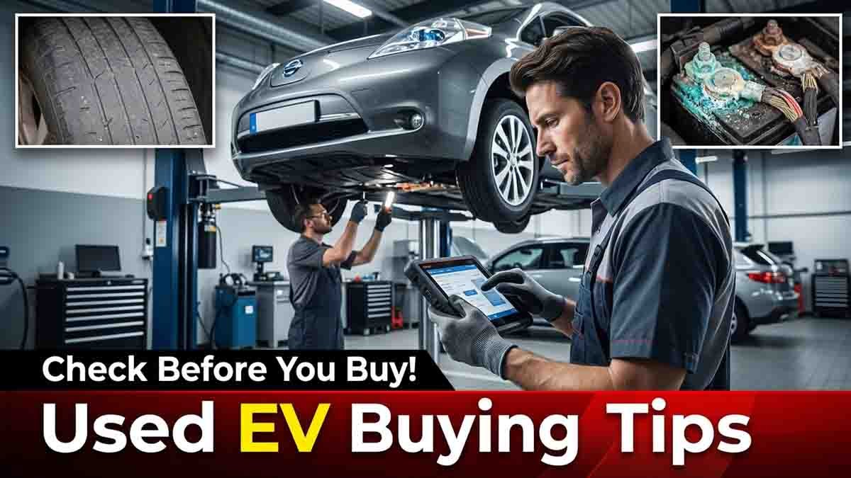 Used electric car inspection battery health check EV buying guide
