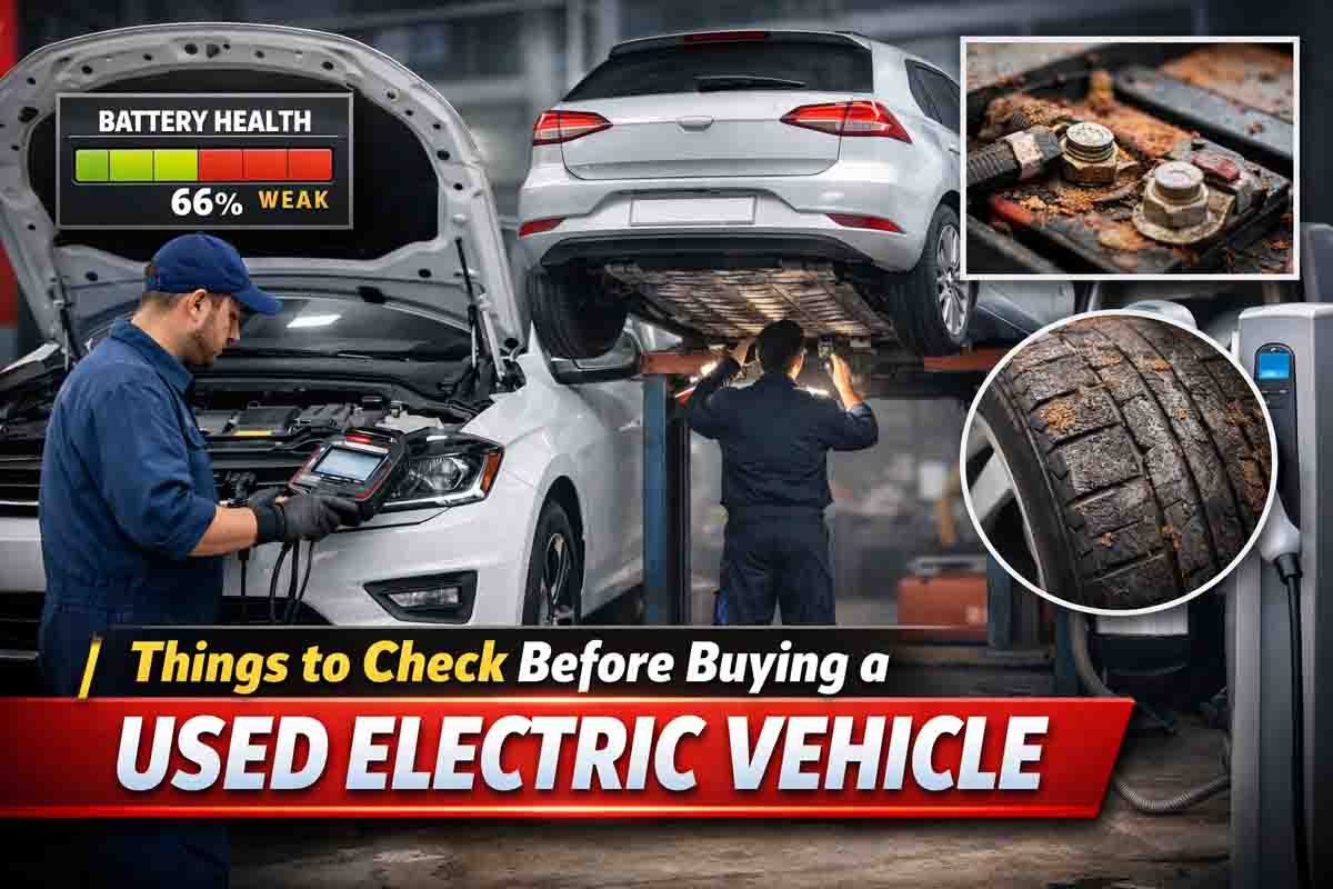 Used electric car inspection battery health check EV buying guide